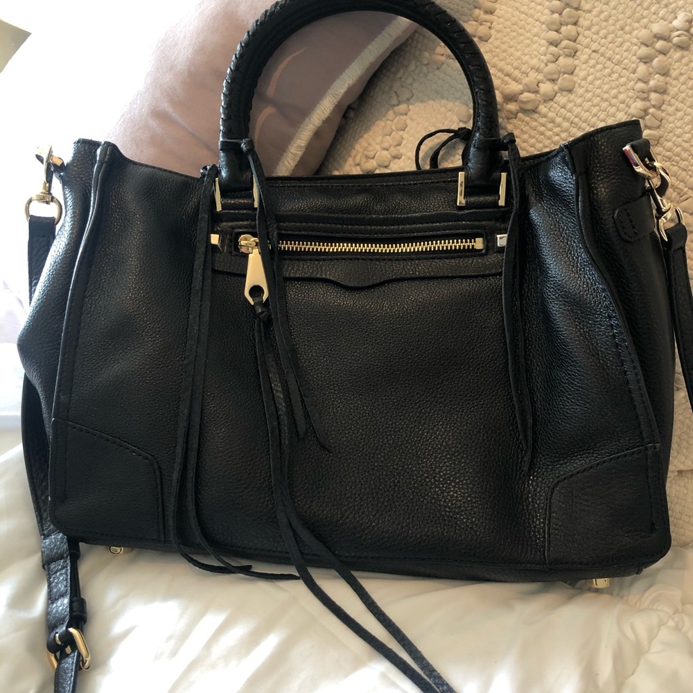 Rebecca Minkoff “Regan” Black Leather Handbag NWT